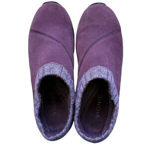 Vionic Arbor Slip-On Orthotic Water Resistant Clog, Purple Grape color, Size 8.5